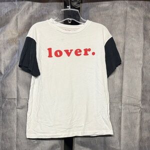 Lover Graphic Tee - White and Black